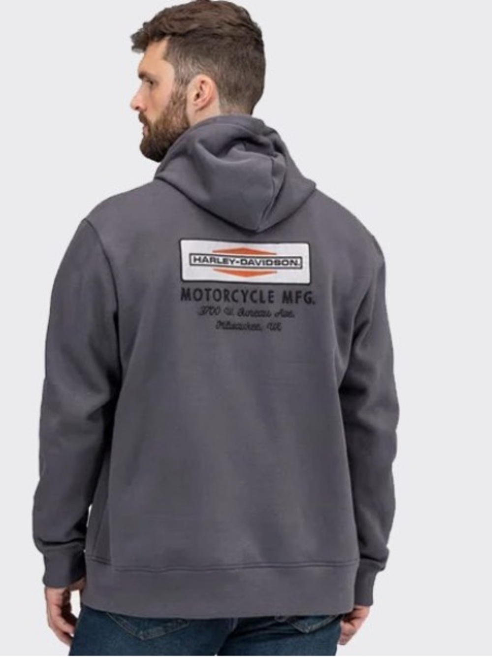 Harley Davidson Men’s Stacked Logo Chest Pocket Zip Front Jacket/Hoodie size XL - Picture 3 of 7